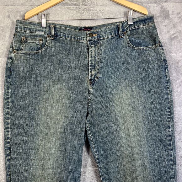 US Polo Assn Jeans Women 20 Vintage Wash Blue Stretch Denim Bootcut - Picture 3 of 16